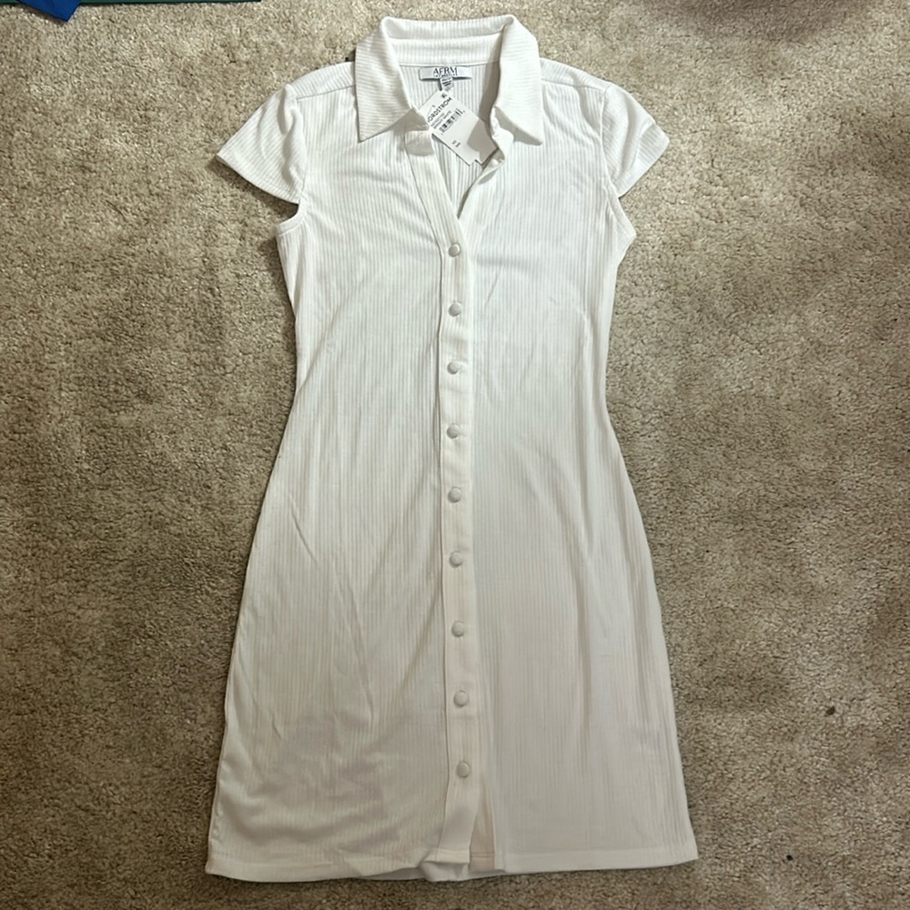 NWT AFRM los angeles collared dress